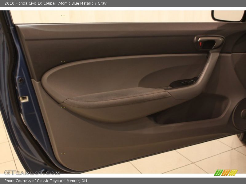 Atomic Blue Metallic / Gray 2010 Honda Civic LX Coupe