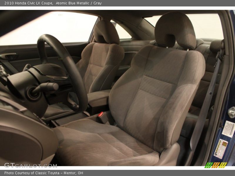 Atomic Blue Metallic / Gray 2010 Honda Civic LX Coupe