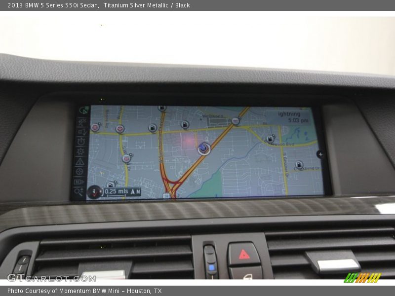 Titanium Silver Metallic / Black 2013 BMW 5 Series 550i Sedan
