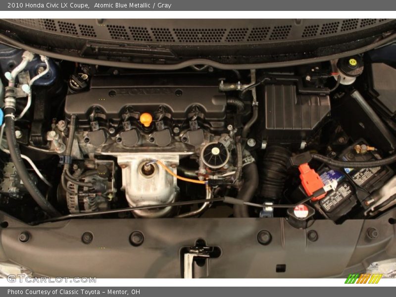 Atomic Blue Metallic / Gray 2010 Honda Civic LX Coupe
