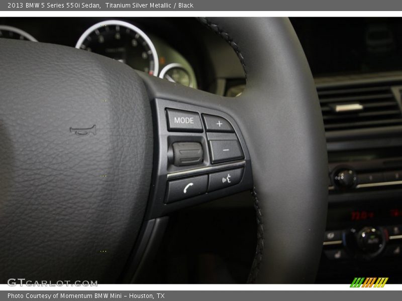 Titanium Silver Metallic / Black 2013 BMW 5 Series 550i Sedan