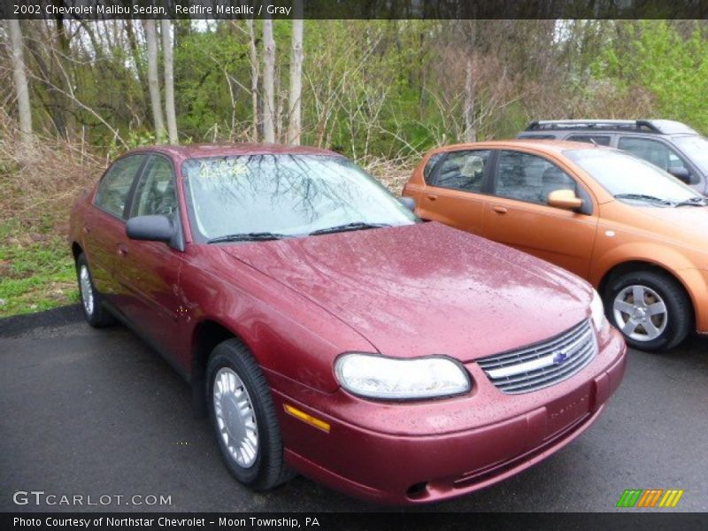 Redfire Metallic / Gray 2002 Chevrolet Malibu Sedan