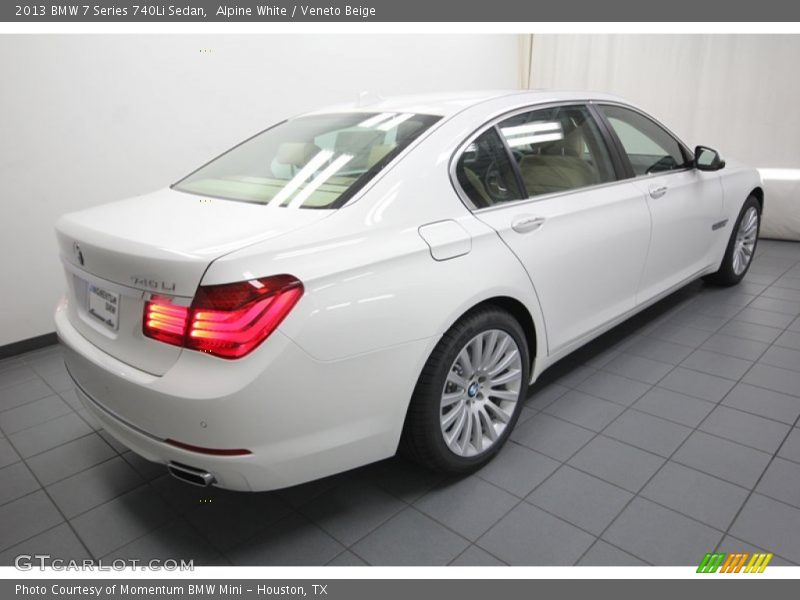 Alpine White / Veneto Beige 2013 BMW 7 Series 740Li Sedan