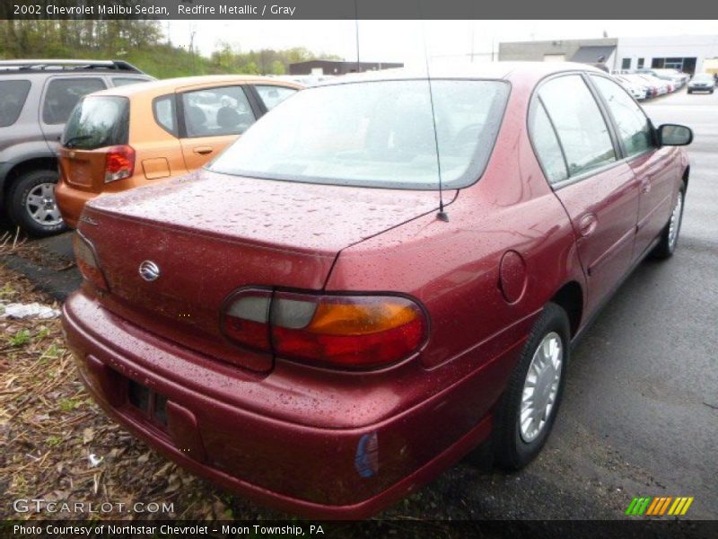 Redfire Metallic / Gray 2002 Chevrolet Malibu Sedan