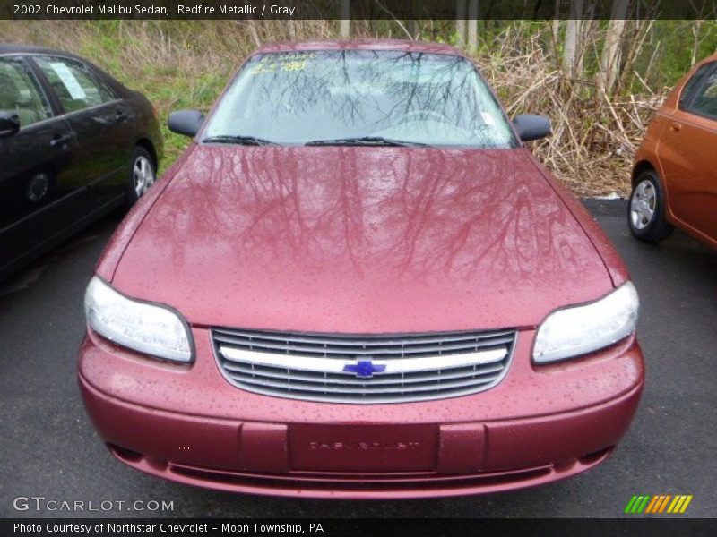 Redfire Metallic / Gray 2002 Chevrolet Malibu Sedan