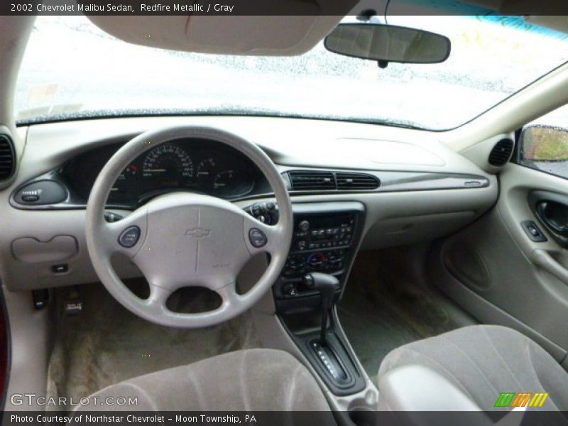 Redfire Metallic / Gray 2002 Chevrolet Malibu Sedan
