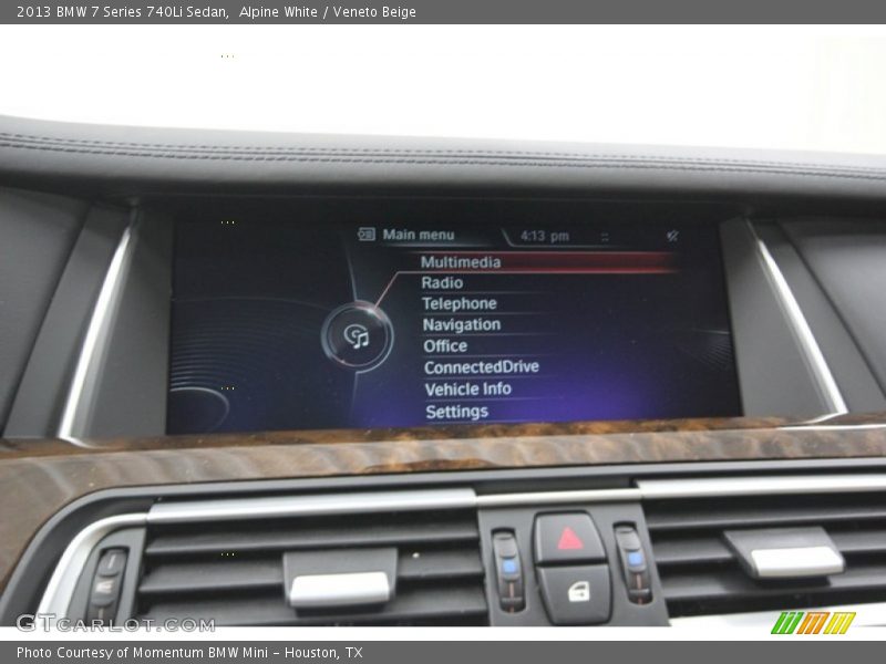 Alpine White / Veneto Beige 2013 BMW 7 Series 740Li Sedan