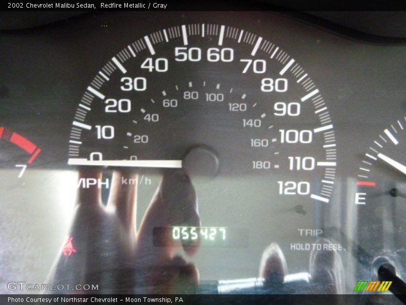 Redfire Metallic / Gray 2002 Chevrolet Malibu Sedan