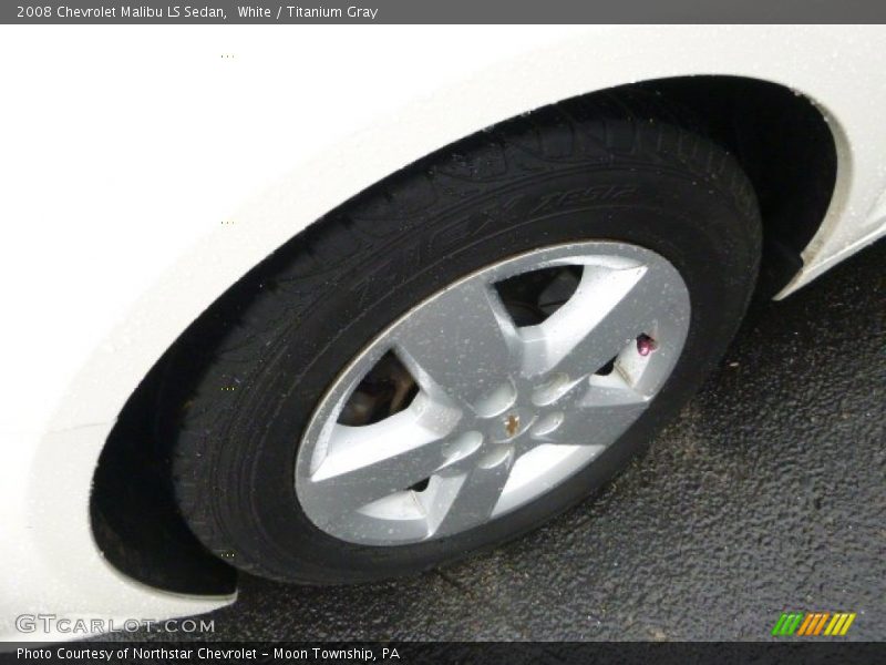 White / Titanium Gray 2008 Chevrolet Malibu LS Sedan
