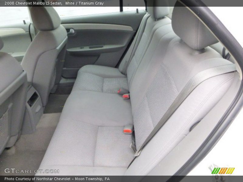 White / Titanium Gray 2008 Chevrolet Malibu LS Sedan