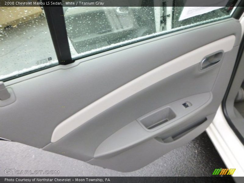 White / Titanium Gray 2008 Chevrolet Malibu LS Sedan