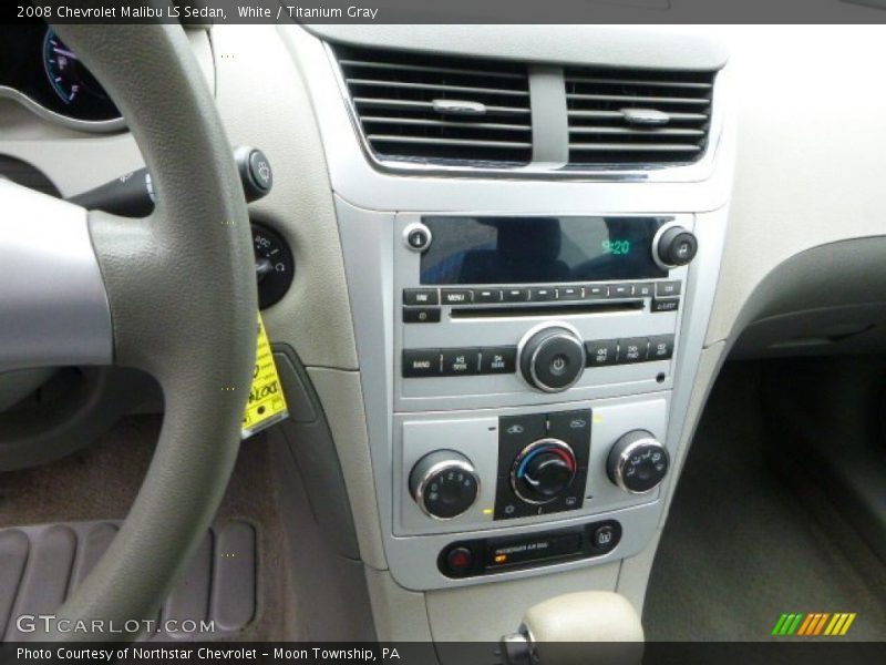White / Titanium Gray 2008 Chevrolet Malibu LS Sedan