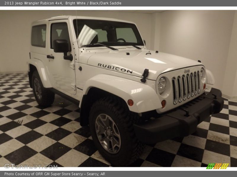 Bright White / Black/Dark Saddle 2013 Jeep Wrangler Rubicon 4x4