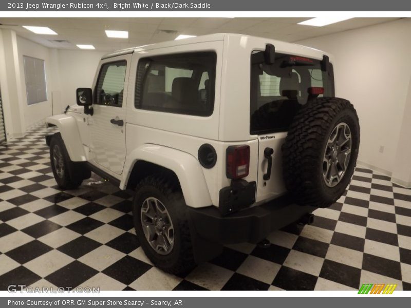 Bright White / Black/Dark Saddle 2013 Jeep Wrangler Rubicon 4x4