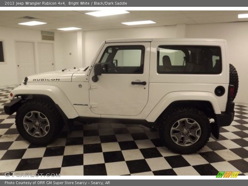 Bright White / Black/Dark Saddle 2013 Jeep Wrangler Rubicon 4x4