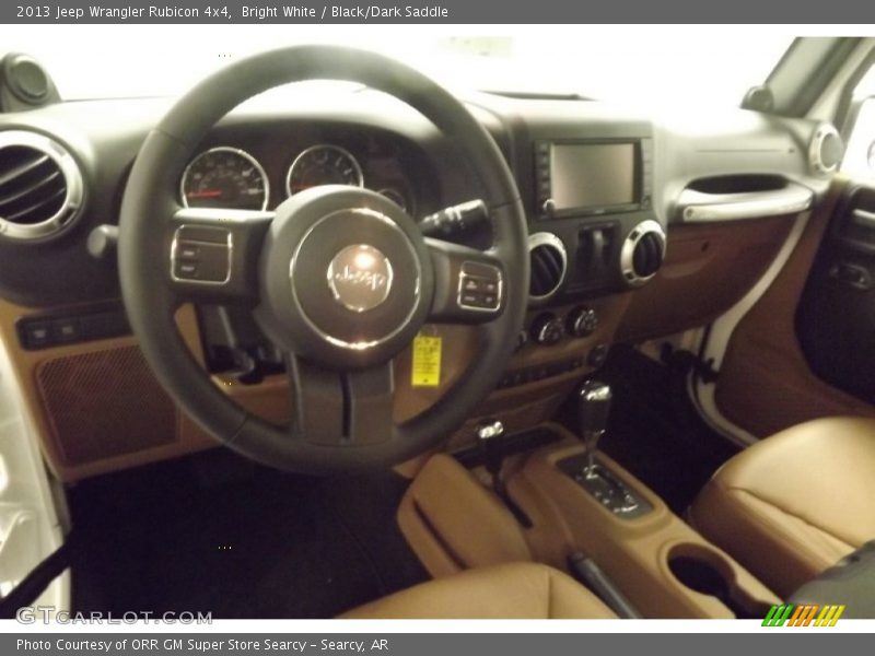 Bright White / Black/Dark Saddle 2013 Jeep Wrangler Rubicon 4x4