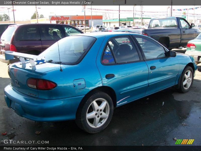 Bright Aqua Metallic / Gray 1998 Chevrolet Cavalier Sedan