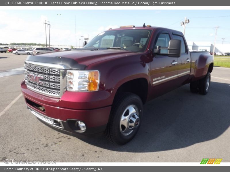 Sonoma Red Metallic / Cocoa/Light Cashmere 2013 GMC Sierra 3500HD Denali Crew Cab 4x4 Dually