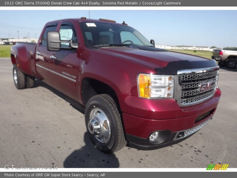 Sonoma Red Metallic / Cocoa/Light Cashmere 2013 GMC Sierra 3500HD Denali Crew Cab 4x4 Dually