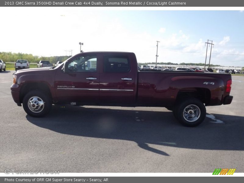 Sonoma Red Metallic / Cocoa/Light Cashmere 2013 GMC Sierra 3500HD Denali Crew Cab 4x4 Dually