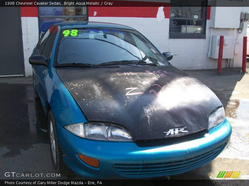 Bright Aqua Metallic / Gray 1998 Chevrolet Cavalier Sedan