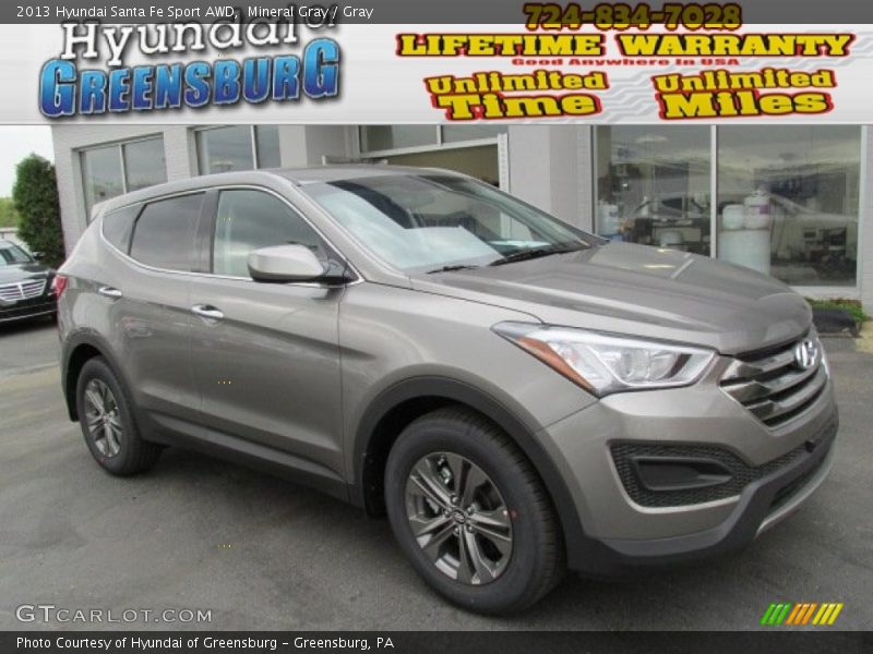Mineral Gray / Gray 2013 Hyundai Santa Fe Sport AWD