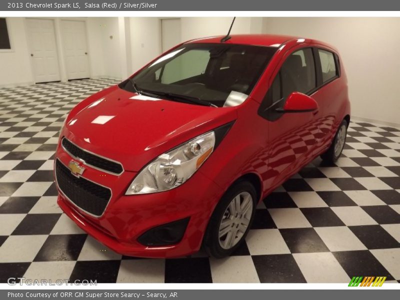 Salsa (Red) / Silver/Silver 2013 Chevrolet Spark LS