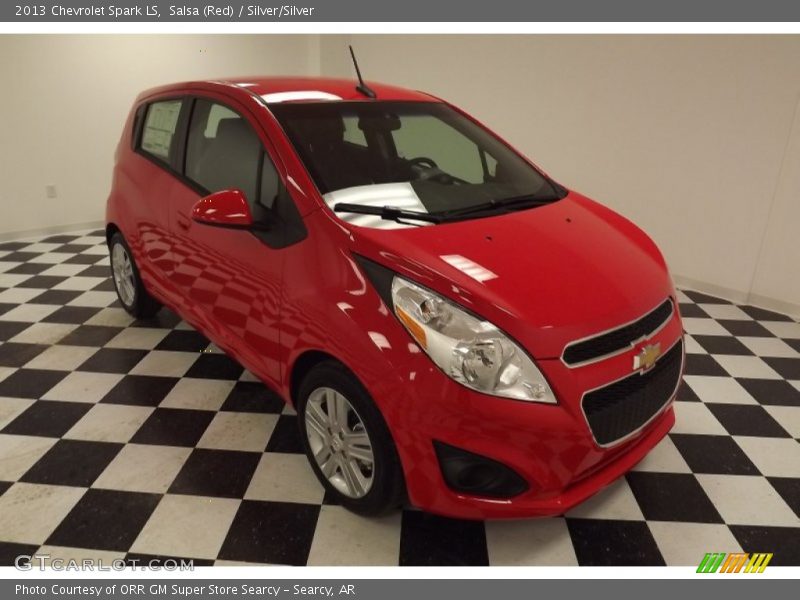 Salsa (Red) / Silver/Silver 2013 Chevrolet Spark LS