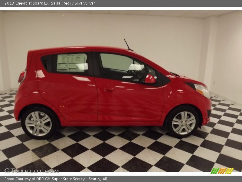 Salsa (Red) / Silver/Silver 2013 Chevrolet Spark LS