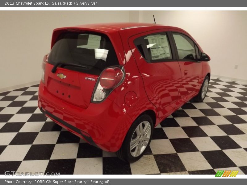 Salsa (Red) / Silver/Silver 2013 Chevrolet Spark LS