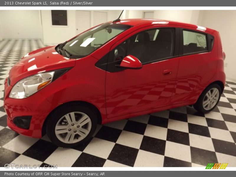 Salsa (Red) / Silver/Silver 2013 Chevrolet Spark LS