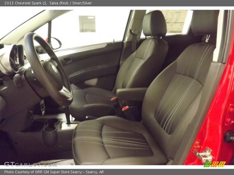 Salsa (Red) / Silver/Silver 2013 Chevrolet Spark LS