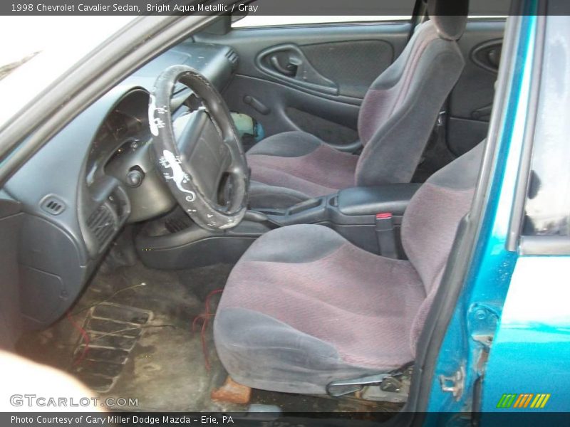 Bright Aqua Metallic / Gray 1998 Chevrolet Cavalier Sedan