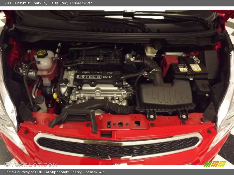 Salsa (Red) / Silver/Silver 2013 Chevrolet Spark LS