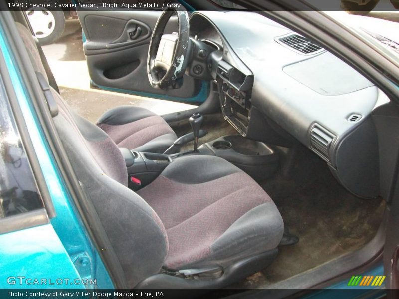 Bright Aqua Metallic / Gray 1998 Chevrolet Cavalier Sedan