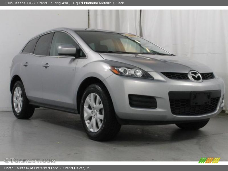 Liquid Platinum Metallic / Black 2009 Mazda CX-7 Grand Touring AWD