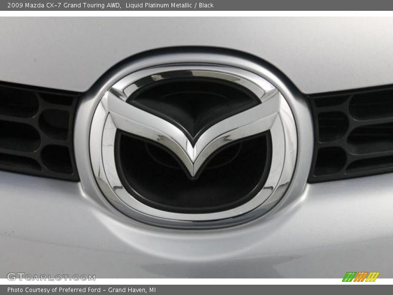 Liquid Platinum Metallic / Black 2009 Mazda CX-7 Grand Touring AWD