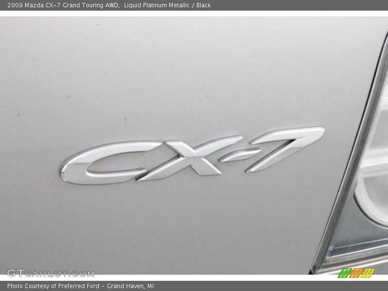 Liquid Platinum Metallic / Black 2009 Mazda CX-7 Grand Touring AWD