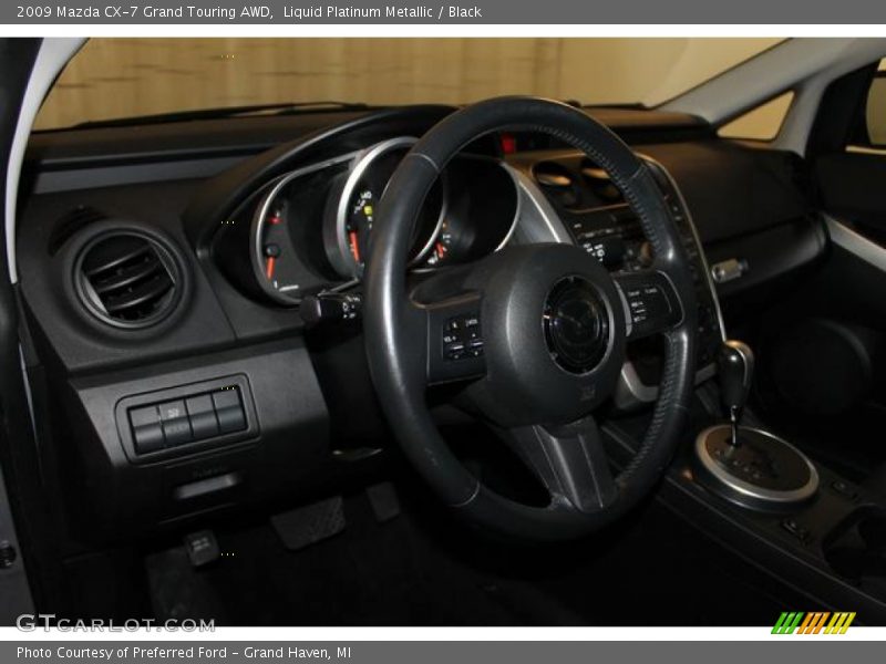 Liquid Platinum Metallic / Black 2009 Mazda CX-7 Grand Touring AWD