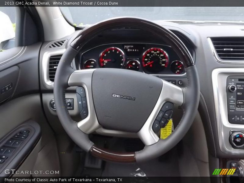 White Diamond Tricoat / Cocoa Dune 2013 GMC Acadia Denali