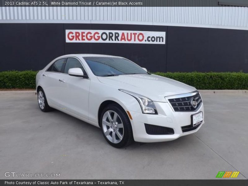 White Diamond Tricoat / Caramel/Jet Black Accents 2013 Cadillac ATS 2.5L