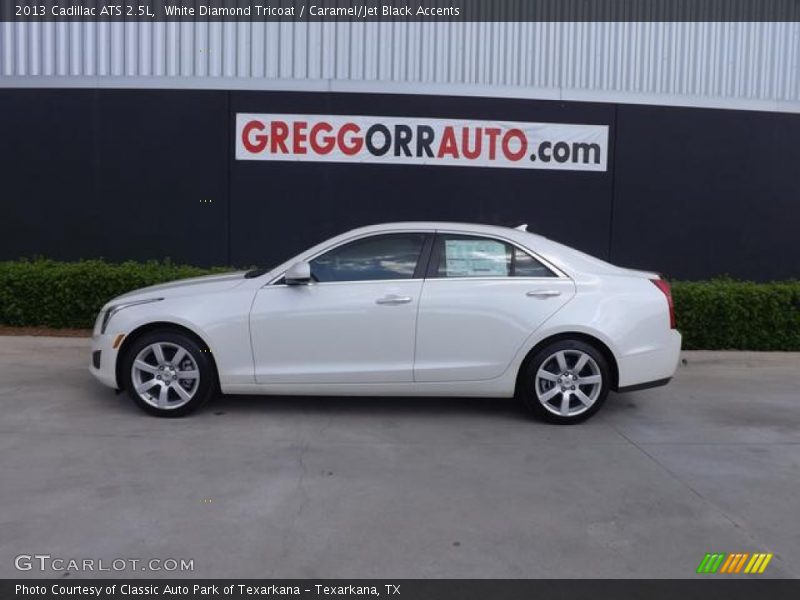 White Diamond Tricoat / Caramel/Jet Black Accents 2013 Cadillac ATS 2.5L