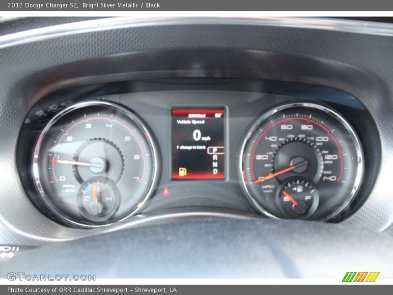 Bright Silver Metallic / Black 2012 Dodge Charger SE