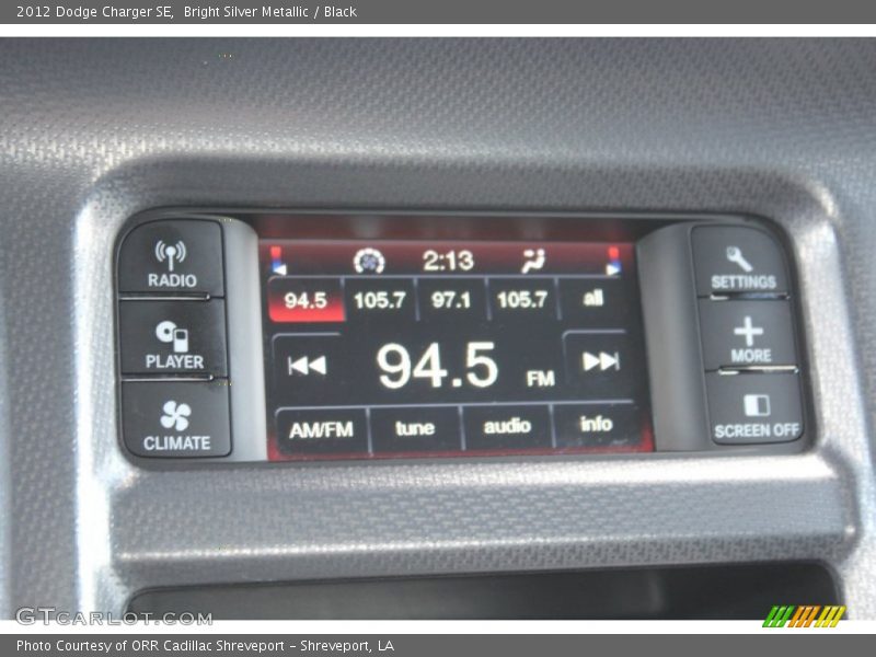 Bright Silver Metallic / Black 2012 Dodge Charger SE