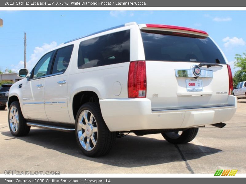 White Diamond Tricoat / Cashmere/Cocoa 2013 Cadillac Escalade ESV Luxury