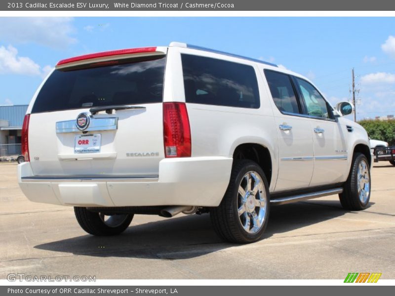 White Diamond Tricoat / Cashmere/Cocoa 2013 Cadillac Escalade ESV Luxury