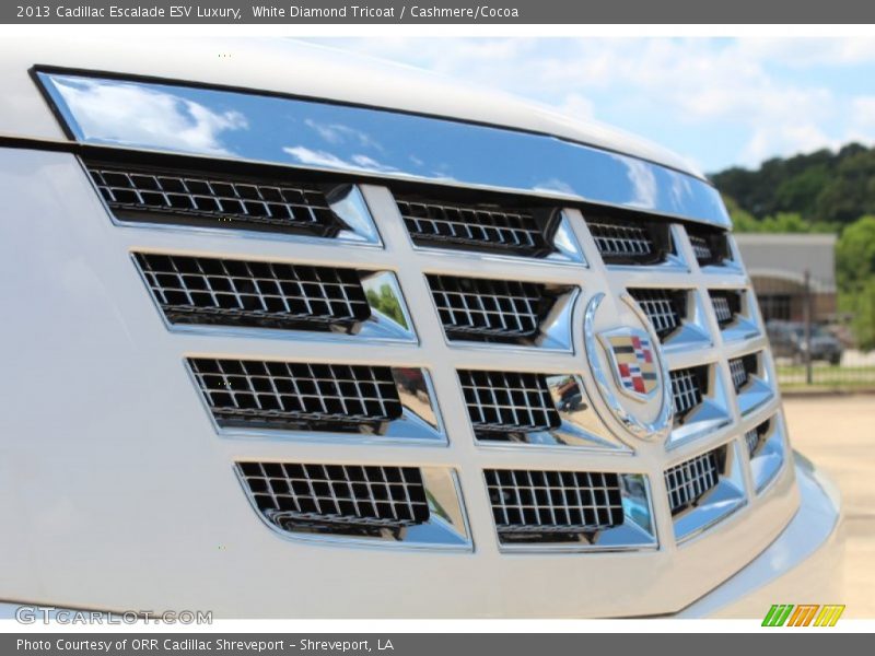 White Diamond Tricoat / Cashmere/Cocoa 2013 Cadillac Escalade ESV Luxury