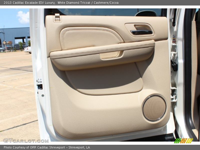 White Diamond Tricoat / Cashmere/Cocoa 2013 Cadillac Escalade ESV Luxury