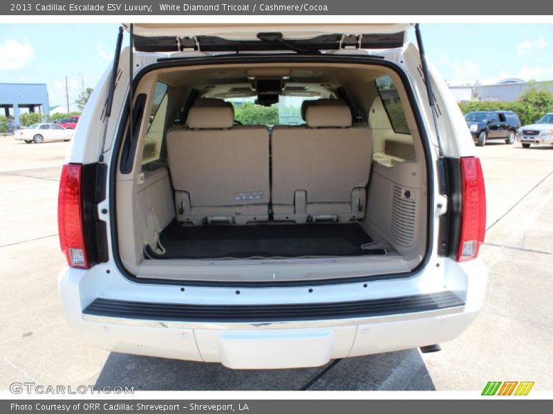 White Diamond Tricoat / Cashmere/Cocoa 2013 Cadillac Escalade ESV Luxury