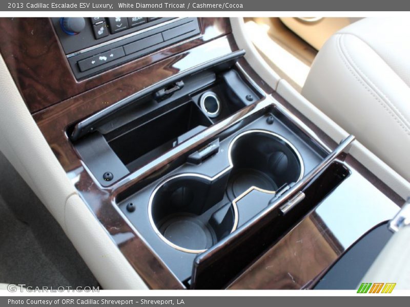 White Diamond Tricoat / Cashmere/Cocoa 2013 Cadillac Escalade ESV Luxury